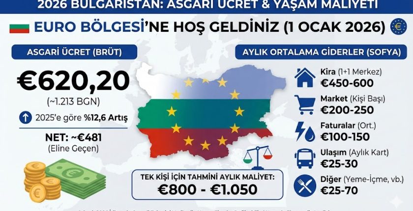 Bulgaristan Asgari Ücret – Yaşam Maliyeti 2026 Bulgaristan Asgari Ücret – Yaşam Maliyeti 2026