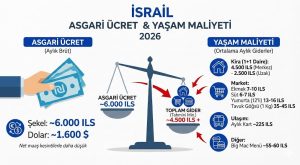 İsrail Asgari Ücret – Yaşam Maliyeti 2026 İsrail Asgari Ücret – Yaşam Maliyeti 2026