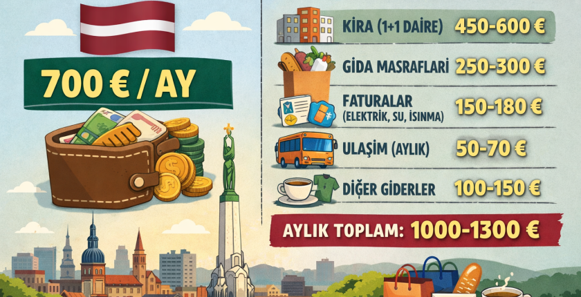 Letonya Asgari Ücret 2026 – Letonya Yaşam Maliyeti