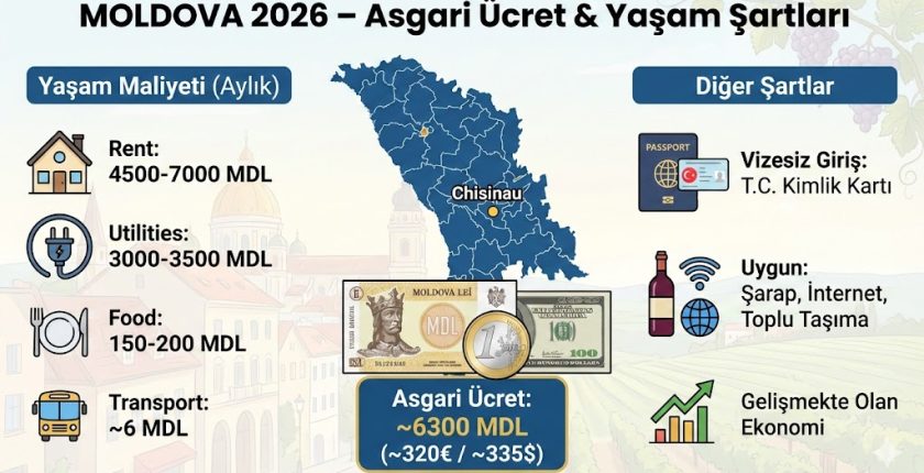 Moldova Asgari Ücret 2026 – Vize İstiyor Mu?