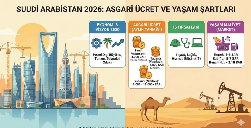 Suudi Arabistan Asgari Ücret 2026 – Yaşam Şartları Suudi Arabistan Asgari Ücret 2026 – Yaşam Şartları