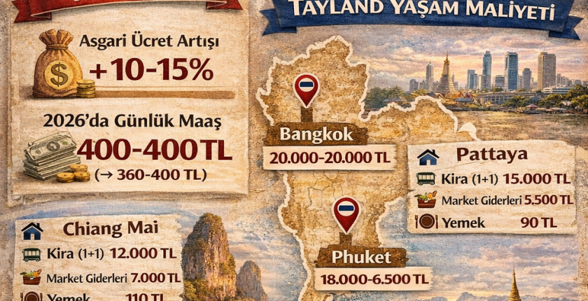 Tayland Asgari Ücret 2026– Tayland Yaşam Maliyeti