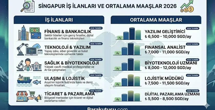 Singapur İş İlanları Ve Ortalama Maaşlar 2026